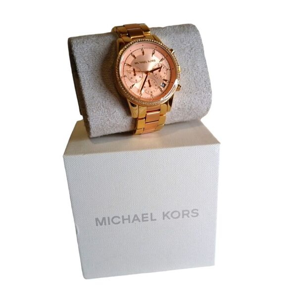 Michael Kors Ritz Chronograph Two-Tone Stainless Steel Watch - Picture 1 of 12